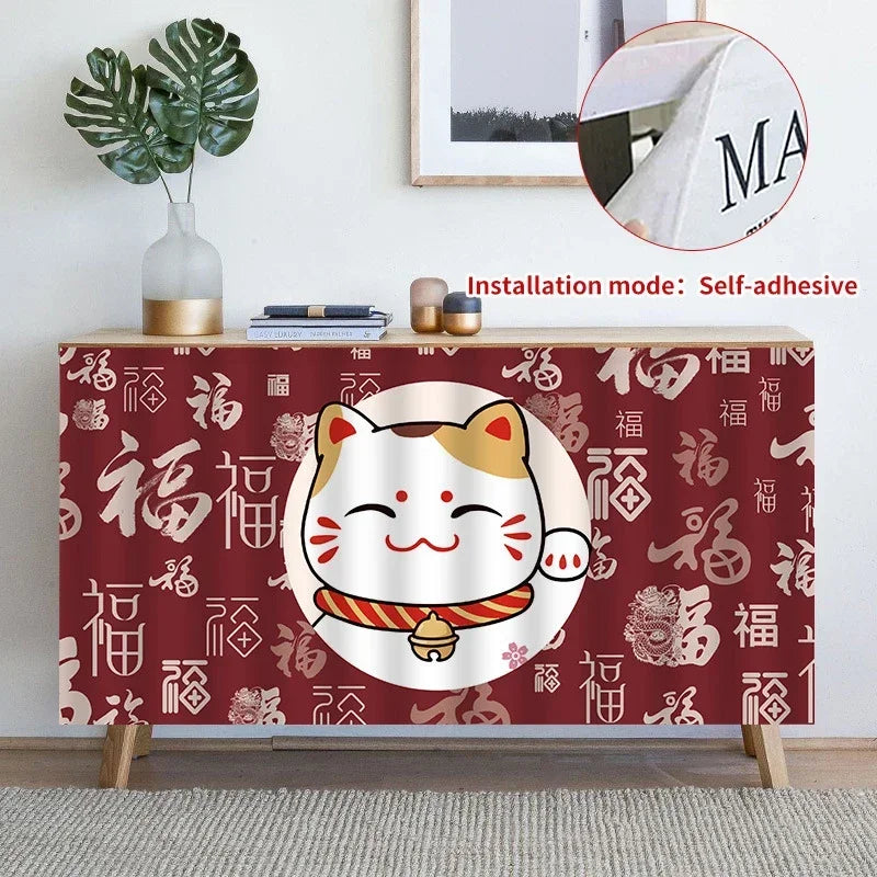Lucky Cat Kitchen Curtains