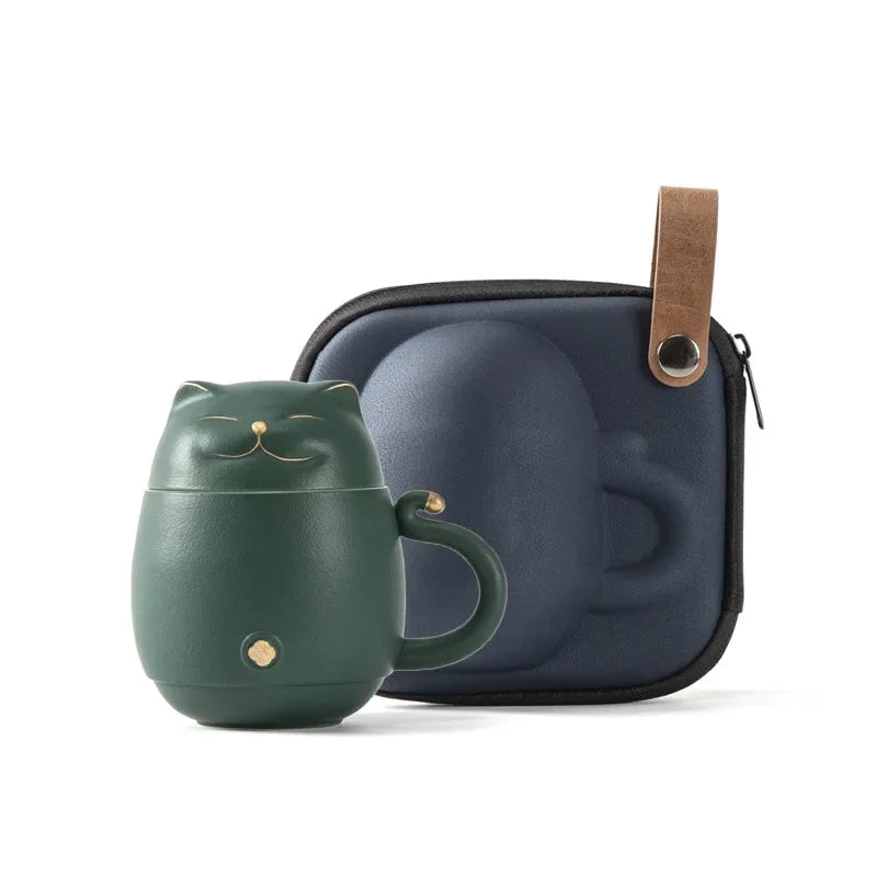 Lucky Neko Cat Portable Tea Mug