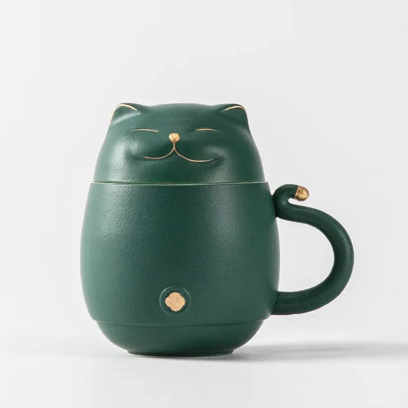 Lucky Neko Cat Portable Tea Mug