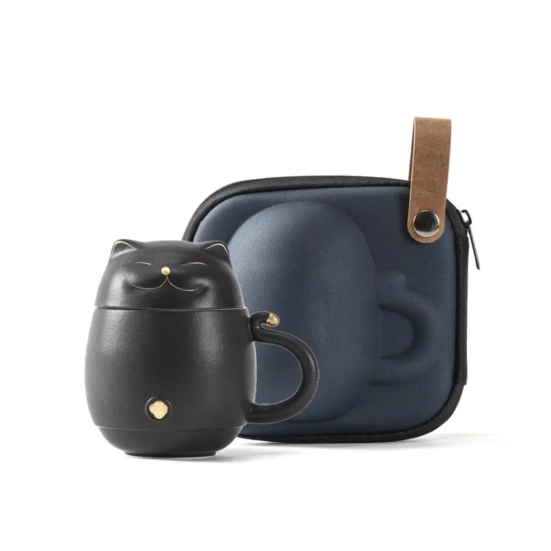 Lucky Neko Cat Portable Tea Mug