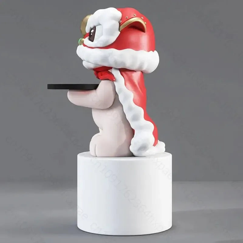 Luxury Lion Art Statue with Tray