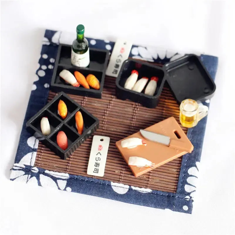 Miniature Sushi & Sake Scale Set