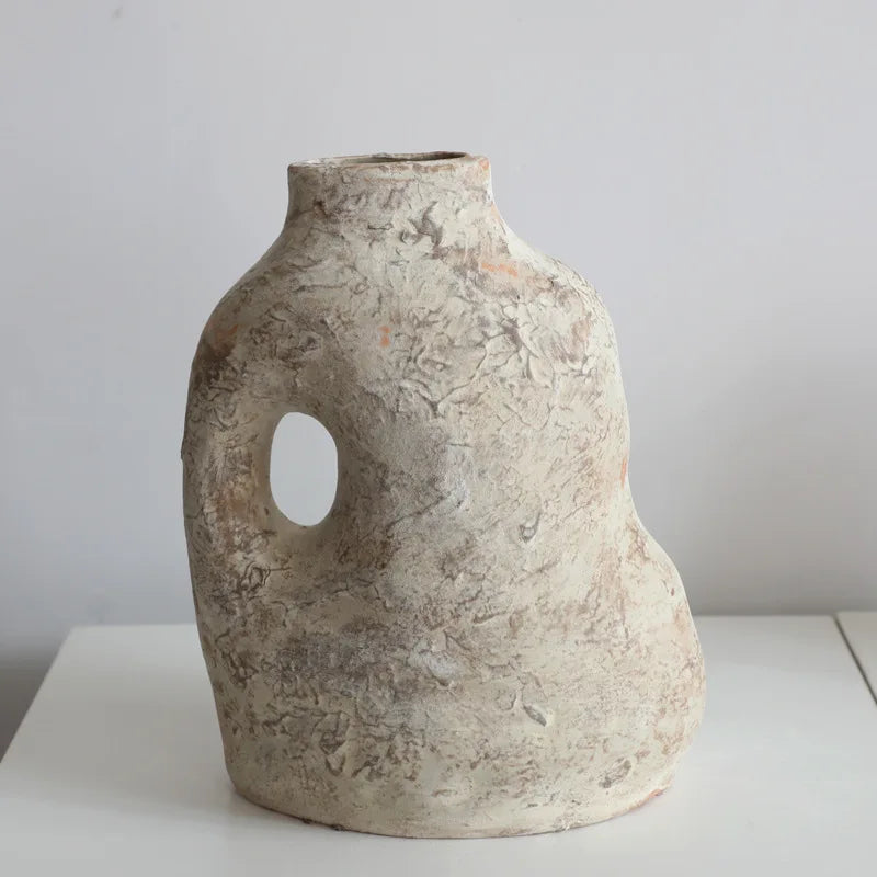 Modern Earth-colored Wabi-sabi Ceramic Vase