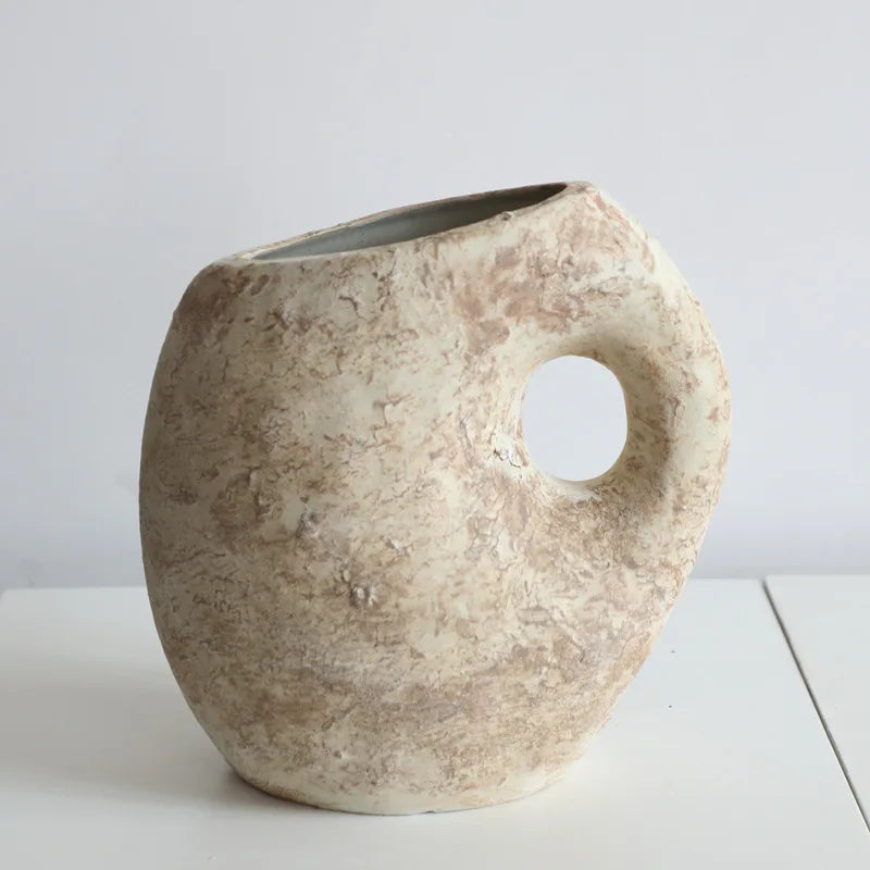 Modern Earth-colored Wabi-sabi Ceramic Vase