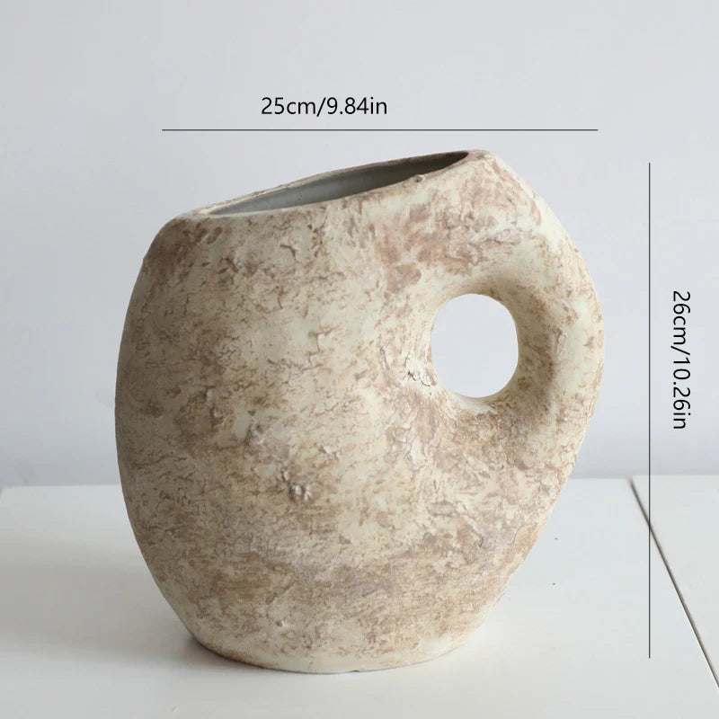 Modern Earth-colored Wabi-sabi Ceramic Vase