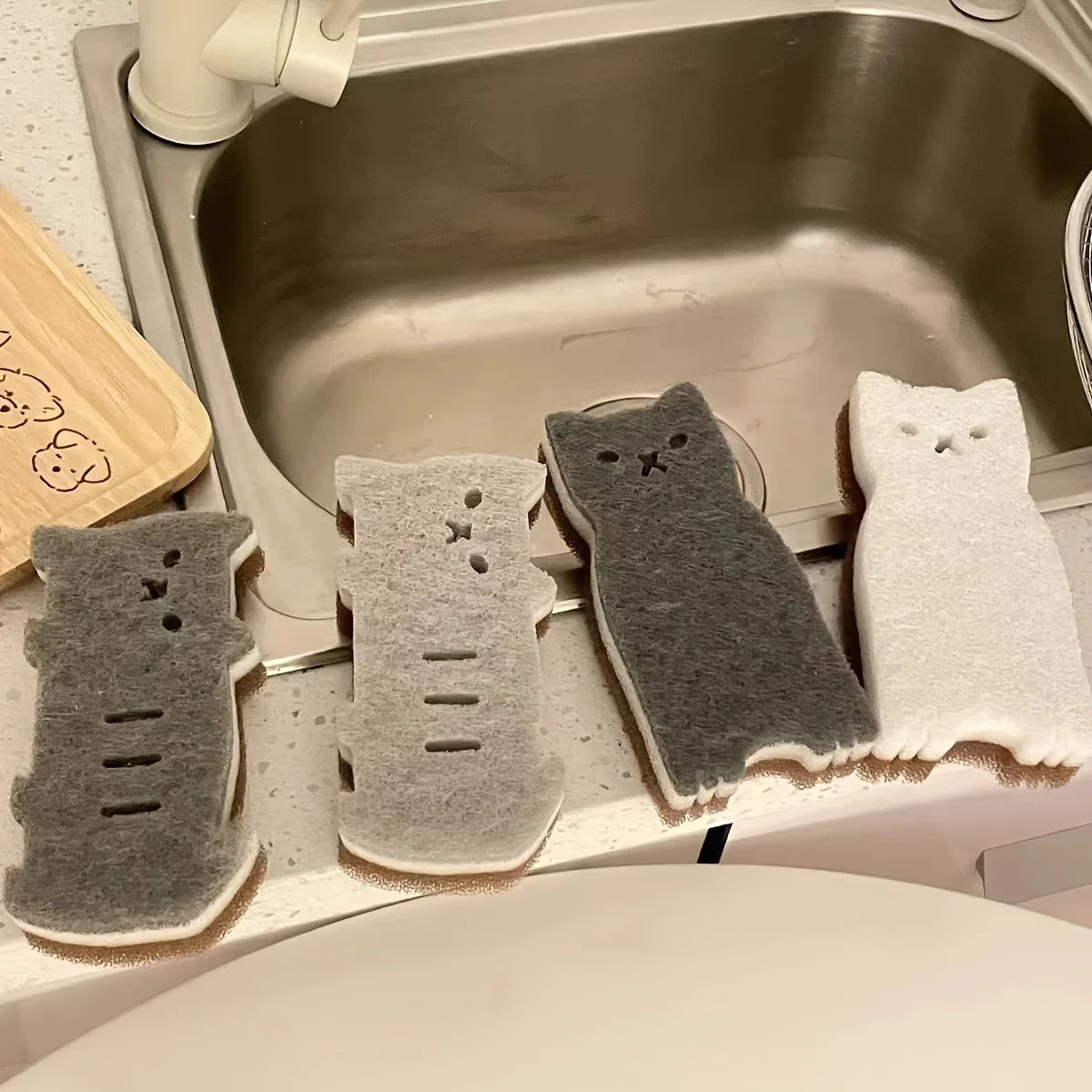 Neko Dishwashing Sponge Set (4 Pieces)