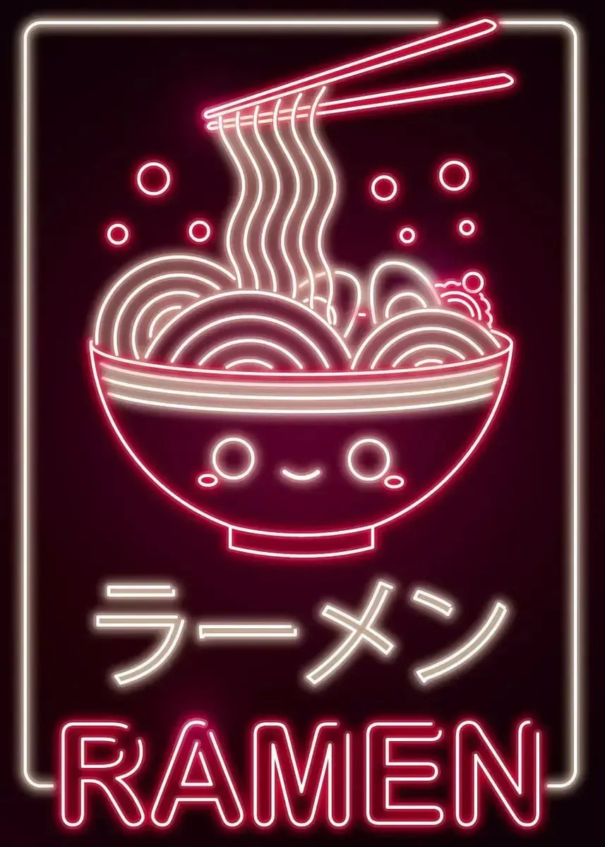 Neon Ramen Poster