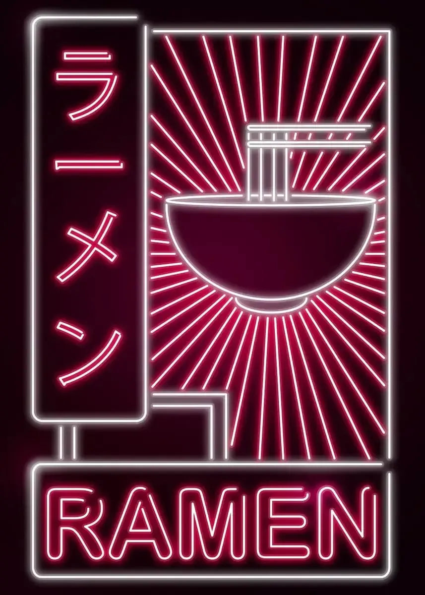 Neon Ramen Poster