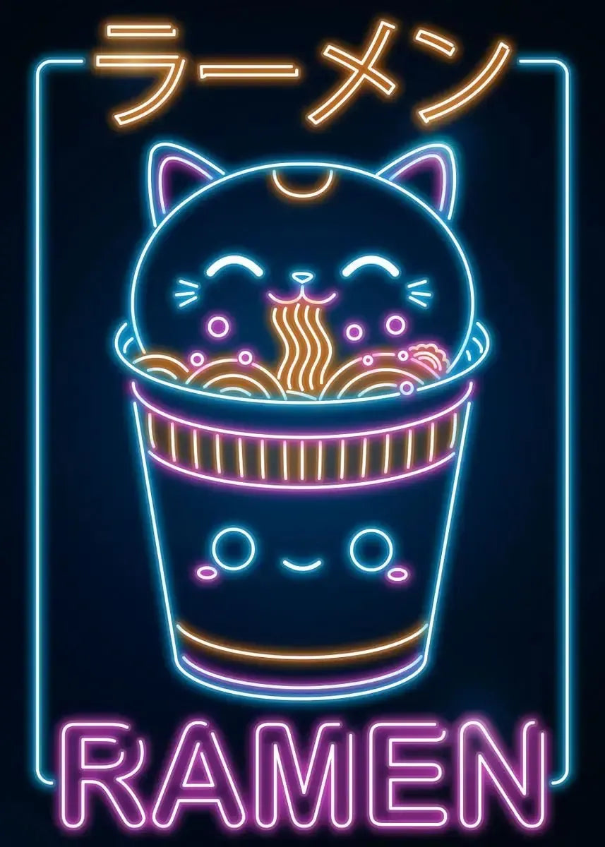Neon Ramen Poster