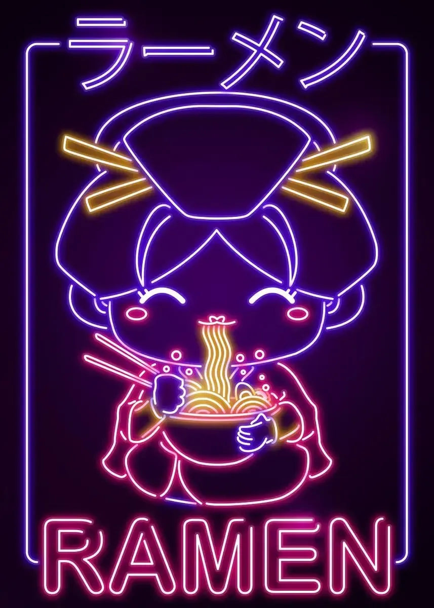 Neon Ramen Poster