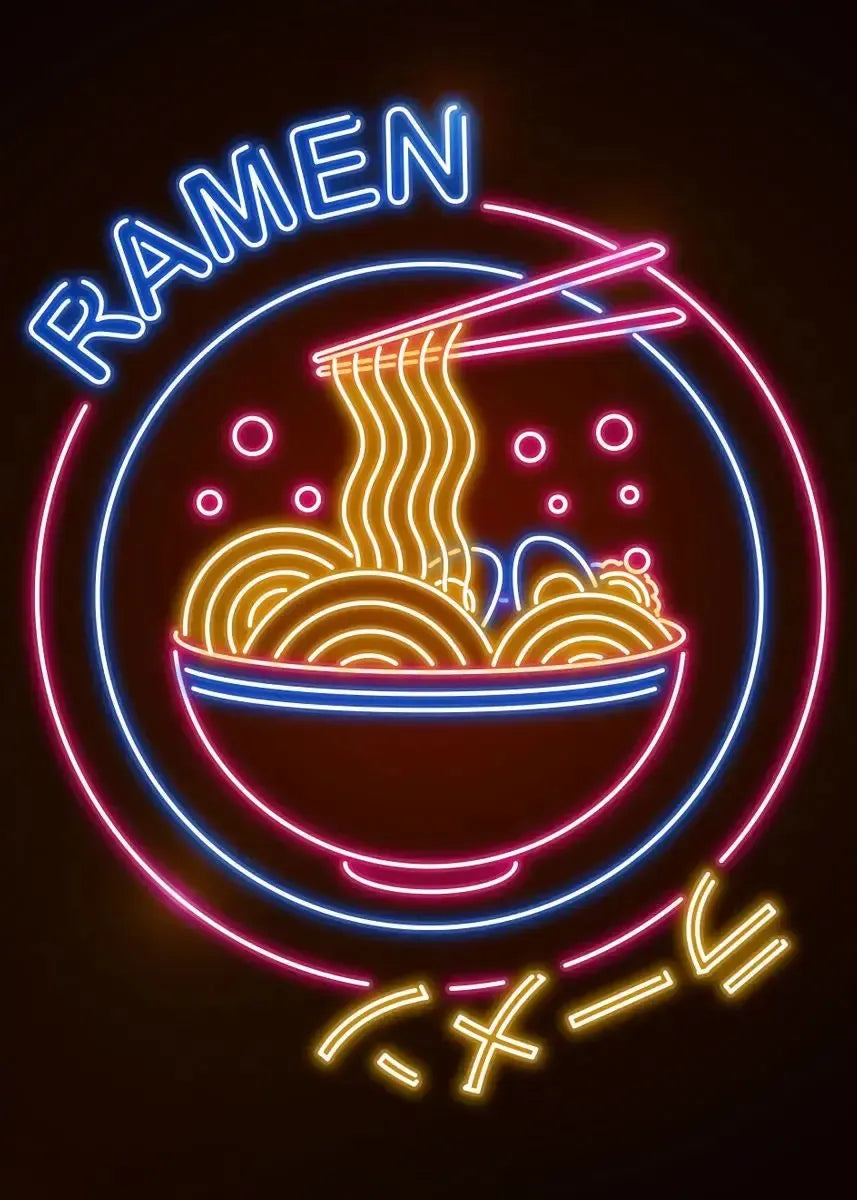 Neon Ramen Poster