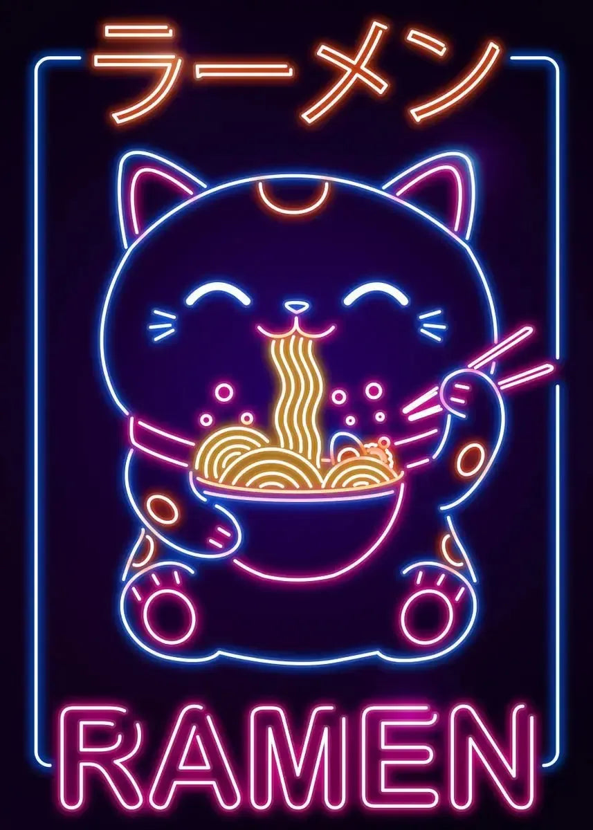 Neon Ramen Poster