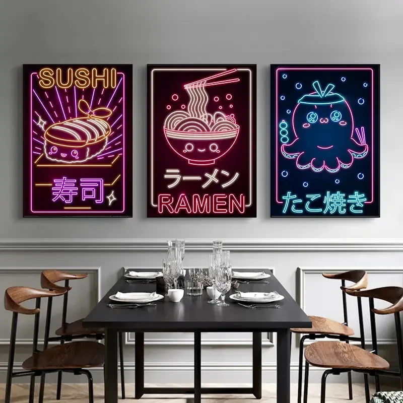 Neon Ramen Poster