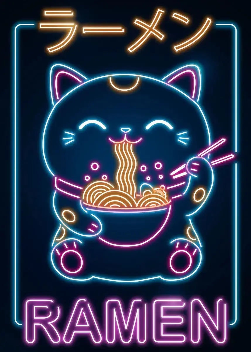 Neon Ramen Poster