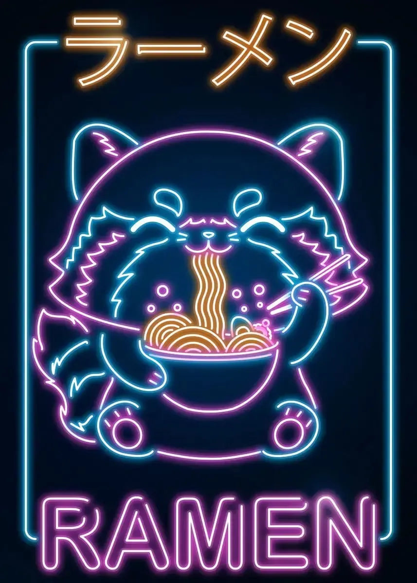 Neon Ramen Poster
