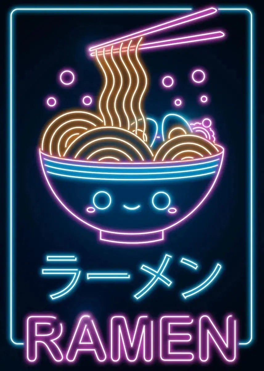 Neon Ramen Poster