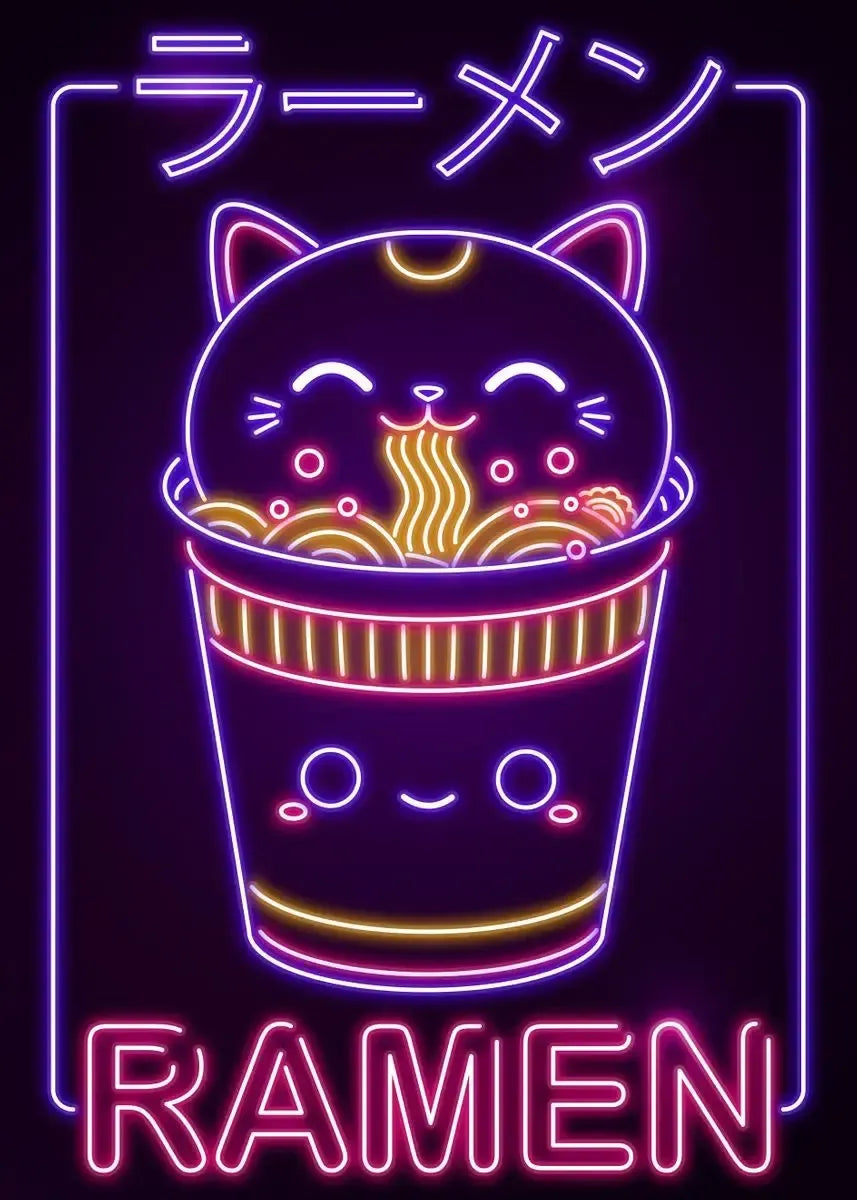 Neon Ramen Poster