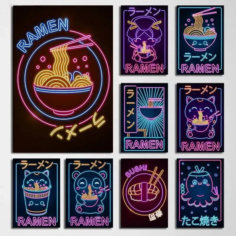 Neon Ramen Poster