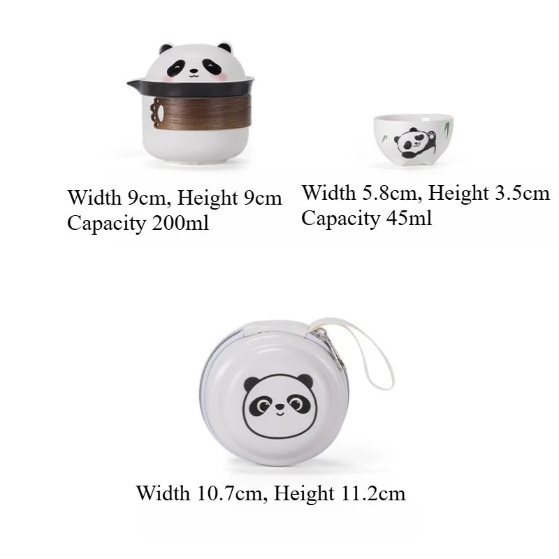 Outdoor Camping Panda Tea Set
