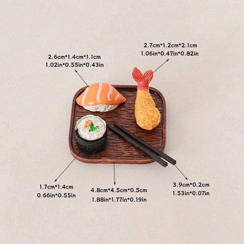 Realistic Miniature Sushi Figurines