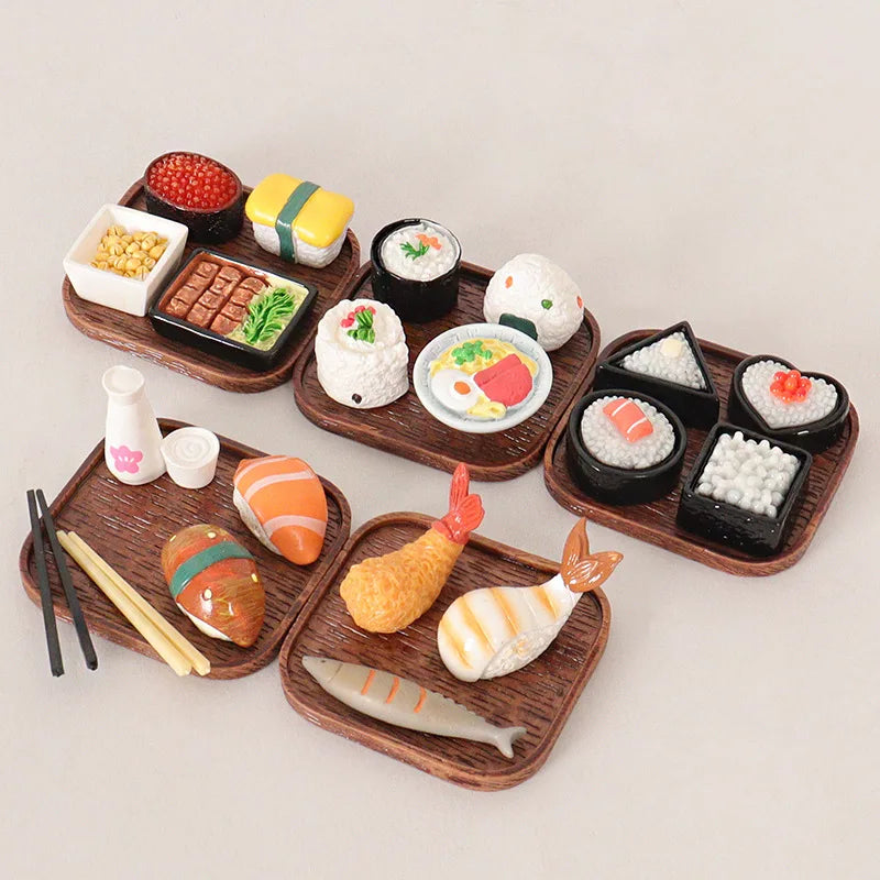Realistic Miniature Sushi Figurines
