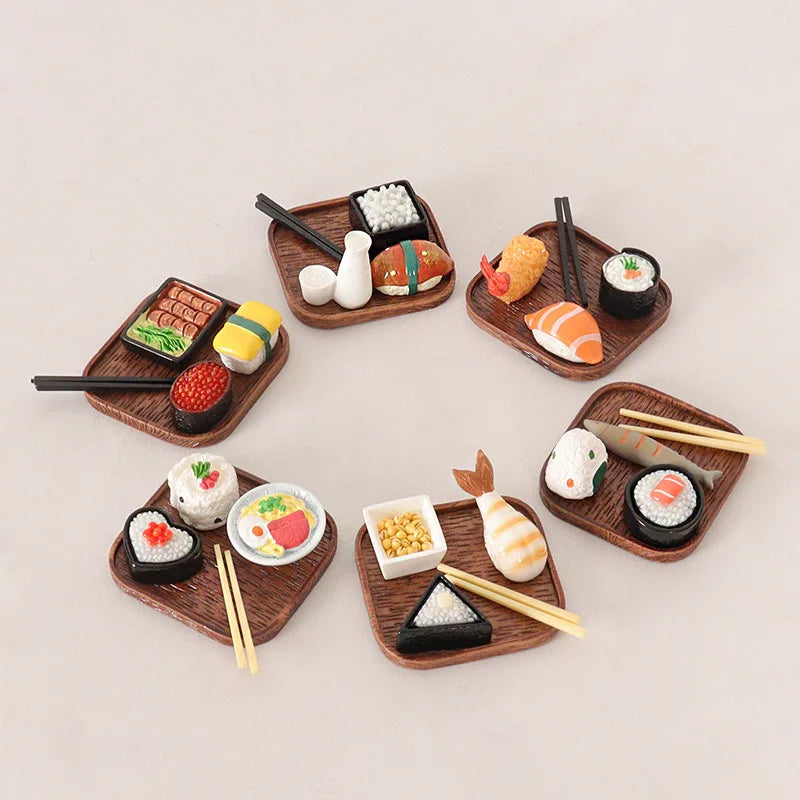 Realistic Miniature Sushi Figurines