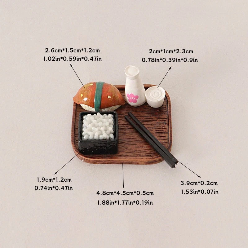 Realistic Miniature Sushi Figurines