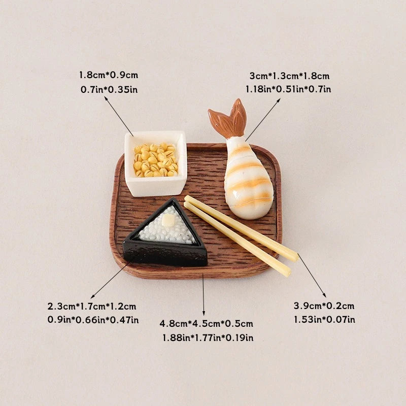 Realistic Miniature Sushi Figurines