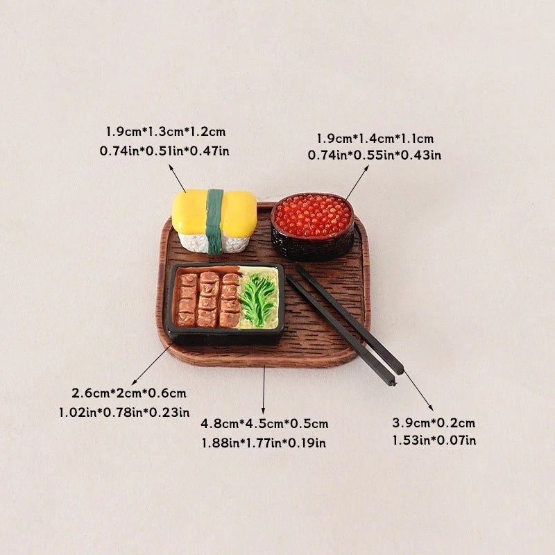 Realistic Miniature Sushi Figurines
