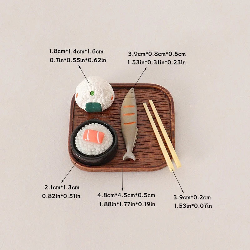 Realistic Miniature Sushi Figurines
