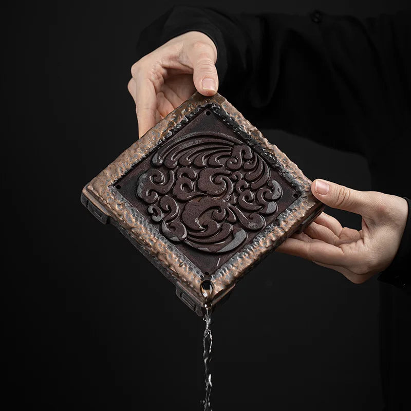 Retro Japanese Charcoal Fired Tea Tray