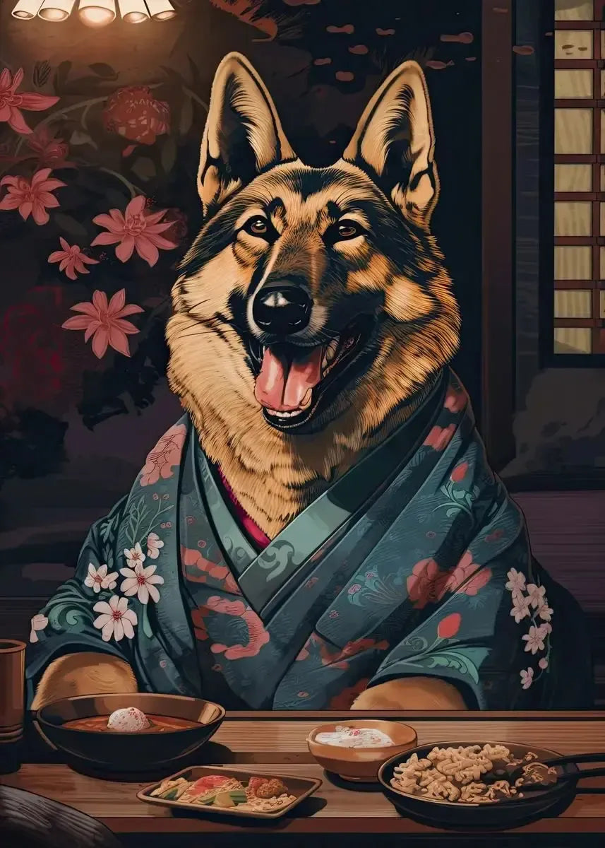 Retro Japanese Dog Posters