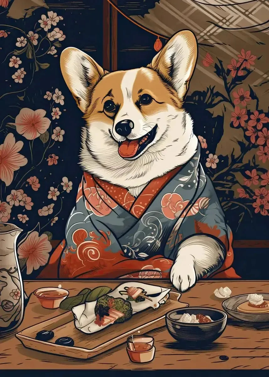 Retro Japanese Dog Posters