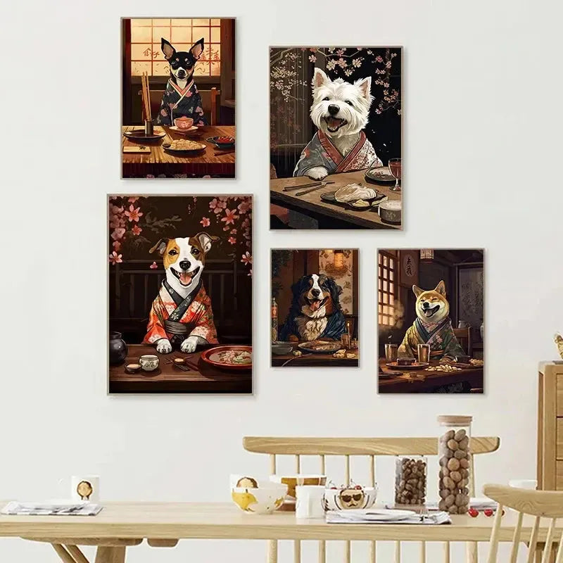 Retro Japanese Dog Posters