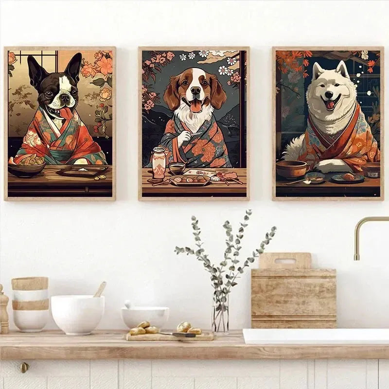 Retro Japanese Dog Posters