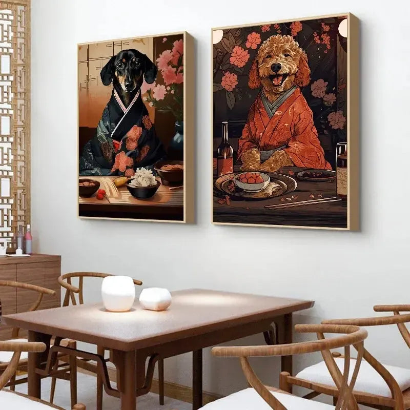 Retro Japanese Dog Posters