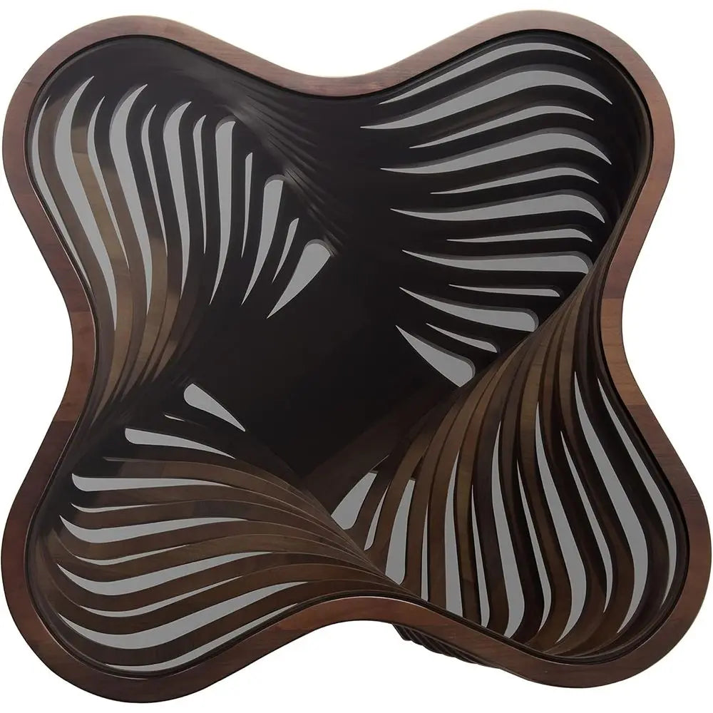 Natural Walnut Wave Coffee Table