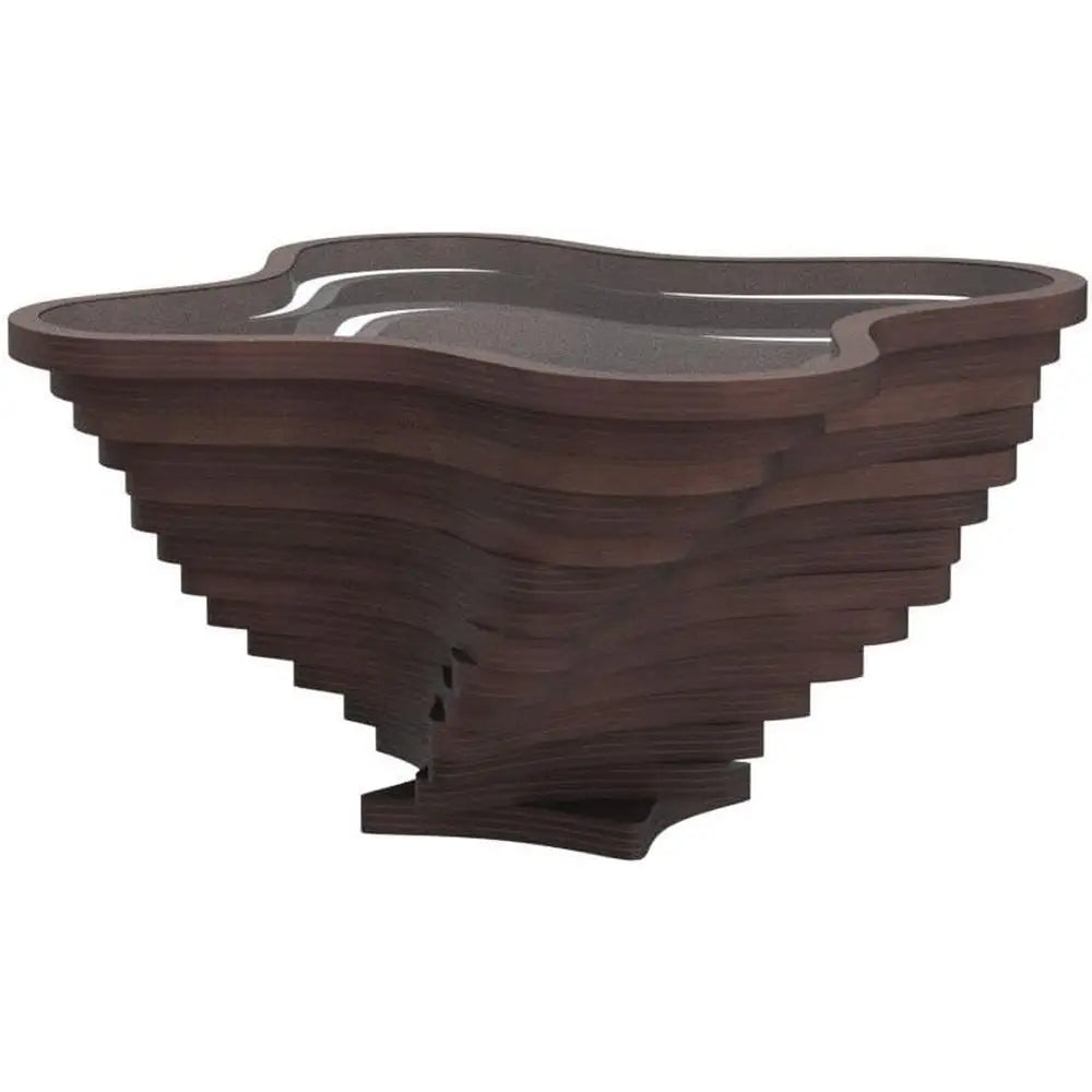 Natural Walnut Wave Coffee Table