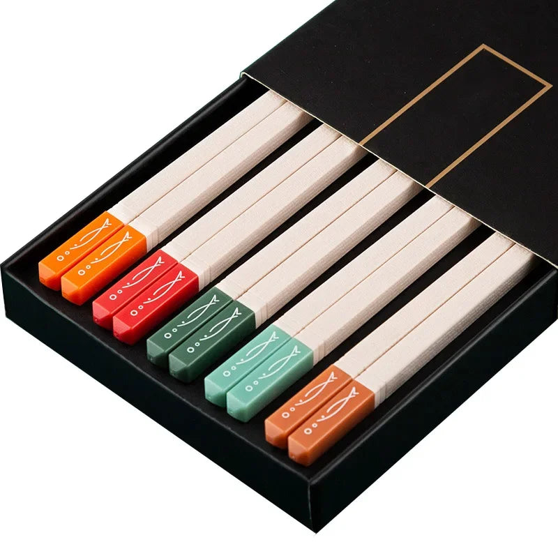 Quality Japanese Non-Slip Chopsticks (5 Pairs)