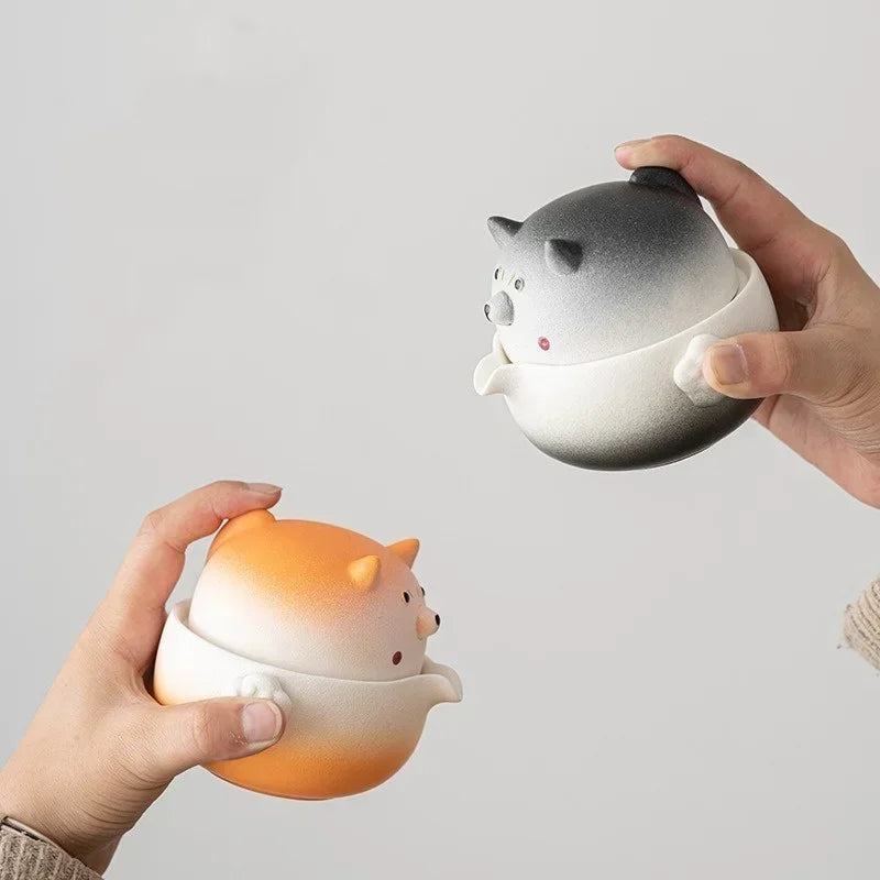 Shiba Inu Portable Travel Tea Cup Set