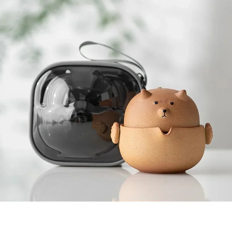 Shiba Inu Portable Travel Tea Cup Set