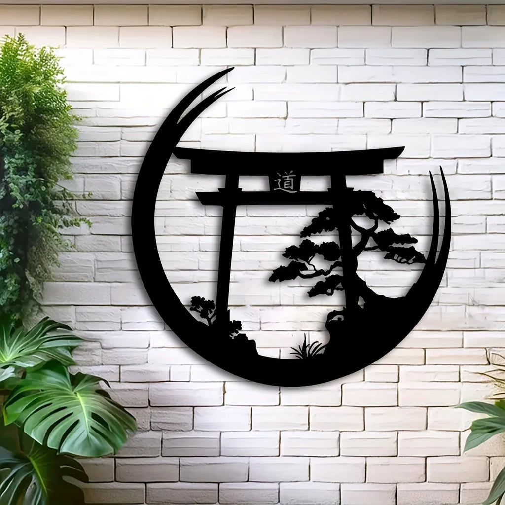 Shinto Bonsai Torii Gate Metal Wall Art