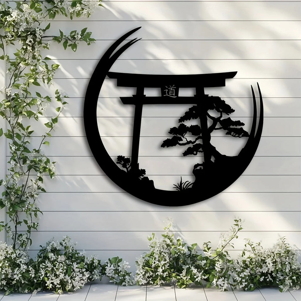 Shinto Bonsai Torii Gate Metal Wall Art