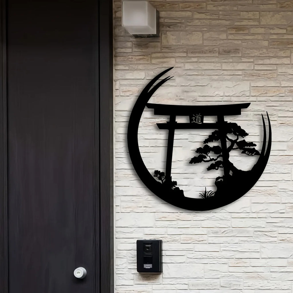 Shinto Bonsai Torii Gate Metal Wall Art