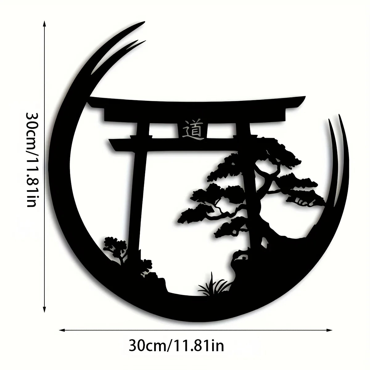 Shinto Bonsai Torii Gate Metal Wall Art