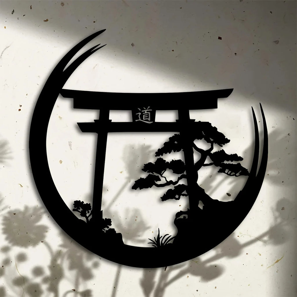 Shinto Bonsai Torii Gate Metal Wall Art
