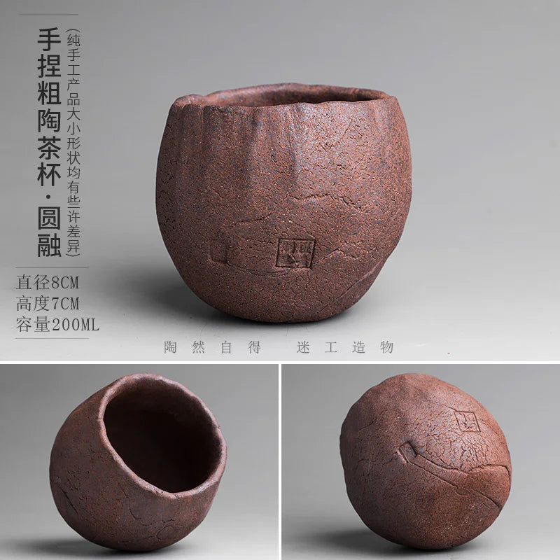 Simple Retro Stoneware Small Tea Cup