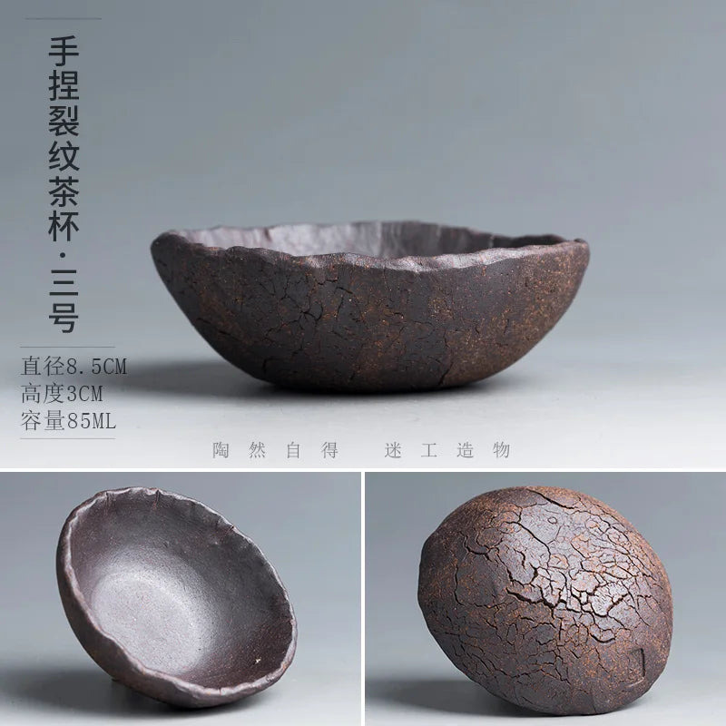 Simple Retro Stoneware Small Tea Cup