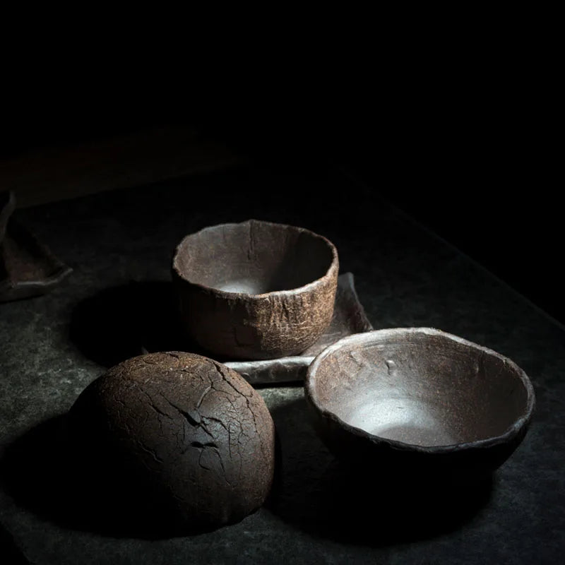 Simple Retro Stoneware Small Tea Cup