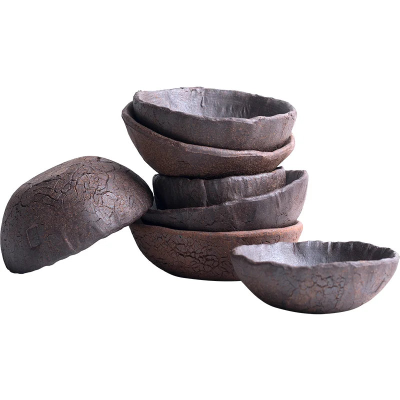 Simple Retro Stoneware Small Tea Cup